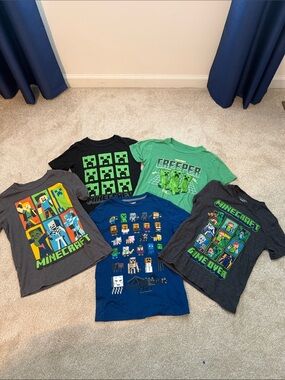 jumping beans Kids' Minecraft Character Tees - Green, Blue, Gray